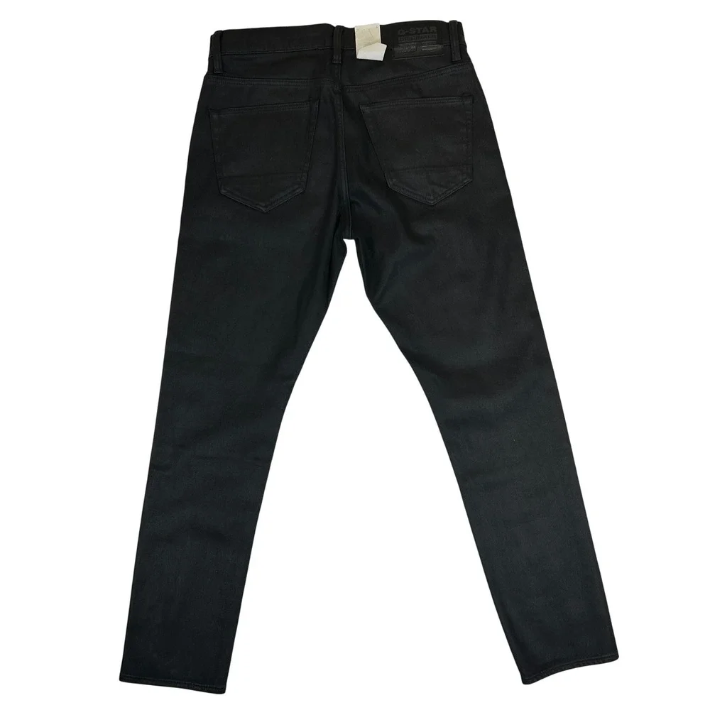G-Star RAW 3301 Slim Nero Black Stretch Denim Jeans 32x30 51001-B479-G948 44